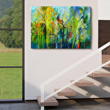 Soyut Yağlıboya Görünüm Dekoratif Kanvas Duvar Tablosu-3553