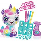 Airbrush Plush Unicorn Licorne Unicornio Spreyle Peluş Boyama ve Şekillendirme Seti