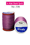 Oyalı 4 Kat Suni İpek İplik İğne Oyası Boncuk İpi Tığ Oyası No:536