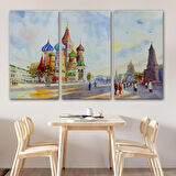 Kremlin Ve Kızıl Meydan Aziz Basil Katedrali Moskova Tablo-3559