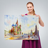 Kremlin Ve Kızıl Meydan Aziz Basil Katedrali Moskova Tablo-3559