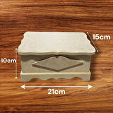 Ham Ahşap- Boyanabilir- Ayaklı-takı-makyaj-aksesuar-çok Amaçlı Dekoratif Kutu