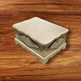 Ham Ahşap- Boyanabilir- Ayaklı-takı-makyaj-aksesuar-çok Amaçlı Dekoratif Kutu