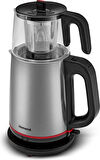 Homend Royaltea 1750H Cam Demlikli Inox Siyah Çay Makinesi