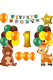 SAFARİ TEMALI DOĞUM GÜNÜ YAŞ BALON ZİNCİR SET
