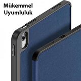 Coofbe Kalem Yerli Uyku Modlu Mıknatıslı Standlı Kapaklı iPad 10.2 2022 Kılıf Tablet Kılıfı Pu Deri Mikrofiber Tablet Kılıfı 