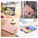 Coofbe Kalem Yerli Uyku Modlu Mıknatıslı Standlı Kapaklı iPad 10.2 2022 Kılıf Tablet Kılıfı Pu Deri Mikrofiber Tablet Kılıfı 
