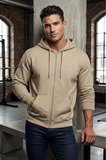 pamuk kapüşonlu erkek sweatshirt Bej / 2XL