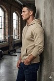 pamuk kapüşonlu erkek sweatshirt Bej / 2XL