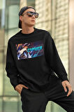 Cypher Baskılı Unisex Oversize Vaalorant Sweatshirt