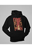 Anime Karakter Baskılı Unisex Hoodie, Oversize One Punch Man Hoodie