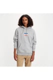 Erkek Kapüşonlu Relaxed Sweatshirt - A2639-0034 kangrooGri / M
