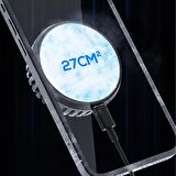 Coofbe Magsafe Uyumlu Telefon Şarj Ve Radyatörlü Telefon Soğutucu İphone 12 13 14 Pro Max Şarj Soğutucu