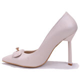Dagoster DZA07-1170600 Bej Stiletto Topuklu Kadın Ayakkabı