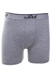 Ören Stil 44-8032 Gri 3'lü Paket Erkek Pamuklu Likralı Boxer