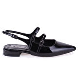 Dagoster DZA07-72561 Siyah Rugan Topuklu Klasik Kadın Ayakkabı