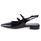 Dagoster DZA07-72561 Siyah Rugan Topuklu Klasik Kadın Ayakkabı