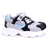 Dagoster DJA76-AP730 Siyah Gri Ortopedik Günlük Erkek Çocuk Spor Ayakkabı