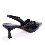 Dagoster DZA07-725491 Siyah Rugan Klasik Topuklu Kadın Ayakkabı