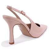 Dagoster DZA07-11363030 Vizon Rugan Klasik Topuklu Kadın Ayakkabı