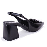 Dagoster DZA07-11363017 Siyah Rugan Klasik Topuklu Kadın Ayakkabı