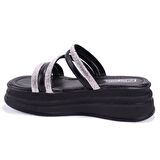 Dagoster DZA07-1241305 Siyah Taşlı Spor Kadın Terlik