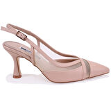 Dagoster DZA07-7613203 Bej Klasik Topuklu Kadın Ayakkabı