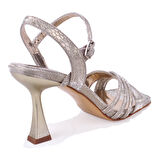 Dagoster DZA07-337087 Altın İnce Topuklu Abiye Kadın Ayakkabı