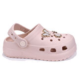 Dagoster DZA75-205 Ekru Taşlı Ortopedik Günlük Cross Spor Kadın Terlik