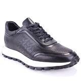 Dagoster DMA78-24210 Siyah Ortopedik Günlük Spor Erkek Deri Ayakkabı