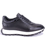 Dagoster DMA78-24210 Siyah Ortopedik Günlük Spor Erkek Deri Ayakkabı
