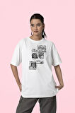 Araba Temalı Oversize Unisex Tişört