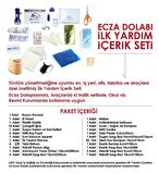 Ecza Dolabı+İlkyardım içeriği Pratik Açılır Kapanır Kapaklı 45cmx35cmx10cm 156