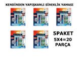 Sineklik Yaması Sineklik Tamir Bantı Kendinden Yapışkanlı 10x10cm 4Adet 5 Paket
