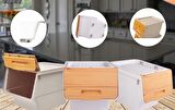 Motek  Patateslik Soğanlık Tekerlekli Organızer Eşya Ve Erzak Kutusu 3x33 Lt-Mt05 Bambu+Krem