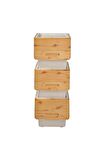 Geseus Motek Organızer Tekerlekli Eşya Ve Erzak Kutusu 3x12 Lt-Mt07 Bambu Kapaklı
