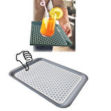 Kaydırmaz Tabanlı Servis Tepsi Sunum Tepsisi-1136-02