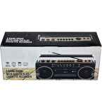 Knstar Nostajik Kasetçalar,İbreli Radyo,Bluetooth,Usb+Sd+Fm Radyo,Çift hop, Müzik Çalar-149BT