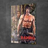 Decovetro Cam Tablo Rambo Film Afiş