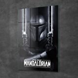 Decovetro Cam Tablo Star Wars Mandalorian Black Saber