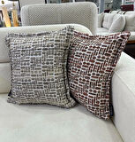 NİVEMESHOME ELYAF DOLGULU KIRLENT 45X45 LİSA 01 KİREMİT