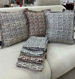 NİVEMESHOME ELYAF DOLGULU KIRLENT 45X45 LİSA 01 KİREMİT