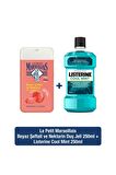Beyaz Şeftali ve Nektarin Aromalı Nemlendirici Tüm Ciltler İçin Kalıcı Kokulu Duş Jeli 250 ml + Listerine Cool Mint 250 ml