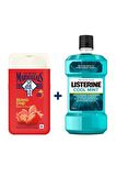 Akdeniz Çileği Aromalı Nemlendirici Tüm Ciltler İçin Kalıcı Kokulu Duş Jeli 250 ml + Listerine Cool Mint 250 ml