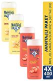 Le Petit Marseillais Vanilya Sütü & Beyaz Şeftali Aromalı Nemlendirici Tüm Ciltler İçin Kalıcı Kokulu Duş Jeli 4 x 400 ml