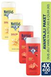 Vanilya Sütü & Akdeniz Çileği Aromalı Nemlendirici Tüm Ciltler İçin Kalıcı Kokulu Duş Jeli 4 x 400 ml