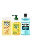 LPM Sıvı Sabun Zeytinyağı 300ML + Duş Jeli Vanilya Sütü 250 ml +Listerine Cool Mint Hafif Tat 250 ml