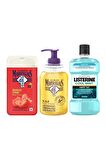 LPM Sıvı Sabun Lavanta 300ML + Duş Jeli Akdeniz Çileği 250 ml + Listerine Cool Mint Hafif Tat 250 ml