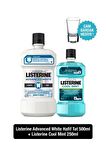 Listerine Advanced White Hafif Tat Alkolsüz Ağız Bakım Suyu 500 Ml + Cool Mint 250 Ml 