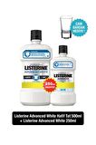 Listerine Advanced White Hafif Tat Ağız Bakım Suyu 500+250 ml & Bardak Hediyeli